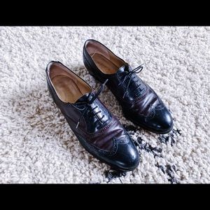Feragamo vintage black and brown oxfords